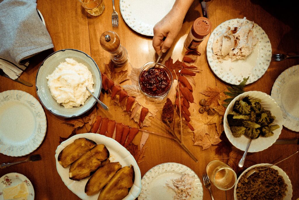 kitchen table in fall